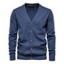 Men's Solid Color Knitwear plus Size Sweater Mens Basic Cotton Knitted Cardigan