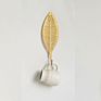 Metal Gold Leaf Cast Iron Plant Wall Coat Hooks Decorative for Bedroom