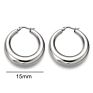 Micci Pvd 18K Gold Plated Stainless Steel Jewelry Statement Hollow Out Big Large Thick Chunky Hoop Earrings for Women