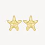 Milskye S925 Silver Jewelry for Party 18K Yellow Gold Plated Starfish Earrings
