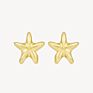 Milskye S925 Silver Jewelry for Party 18K Yellow Gold Plated Starfish Earrings