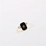 Mineral Jewelry 18K Gold Rectangle Gemstone Ring Statement Stone Aqua Chalcedony Ring Large Aquamarine Gold Ring