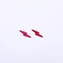Minimalist Jewelry Red Lightning Bolt Earring