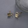 Sterling Silver Jewelry 925 Gold Plated Tiny Lock Earring Stud