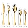 Modern Silver Stainless Steel Cutlery Set 5 Pieces Dining Set Dinner Spoon Fork Knife Tea Spoon and Fork