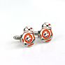 Movie Jewelry War Star Bb8 Robot Enamel Metal Cufflinks
