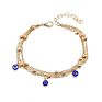Multilayered Foot Jewelry Cuban Chain Anklet Blue Eyes Beach Anklet Chain Anklets