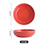Multiple Color Modern Tableware Dessert Pasta Dishes Stoneware Red Plates for Restaurant