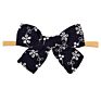 N0325 Baby Girl Nylon Headband Cotton Line Fabric Hair Bow Toddler Cloth Hair Accessories Floral Headwrap Hair Band Super Soft