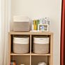 Natural Cotton Rope Storage Baskets round Woven Basket Home Decoration Laundry Hamper Rope Basket with Handles