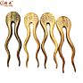Natural Green Sandalwood Wood Carving Flowers and Trees Carving Ornaments 2 Fork Hairpin Plate Hair Hairpin,Hair Chopsticks