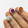 Natural Raw Oval Druzy Stone Open Ring Jewellery Adjustable Gold Plated Gemstone Finger Rings Designs Jewelry for Gift