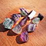 Rainbow  Fluorite Chunks Loose Stone Natural Mineral Stone Beads