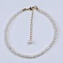 Natural Real Freshwater Pearl Chain Anklets for Women Pearl Ankle Bracelet Foot Chain Body Jewelry