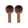 Newest Design Coffee Bean Powder Black Walnut Wood Measuring Scoop with Handle