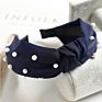 Newest Design Daily Chiffon Pearls Lady Hair Band Multicolor Knotted Girl Soft Headband