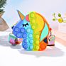 Newest Unicorn Bag Push Fidget Toy, Girls Gifts Silicone Push Pops Bubble Fidget Sensory Fidget Pops Bubbles Toy Crossbody Bag