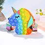 Newest Unicorn Bag Push Fidget Toy, Girls Gifts Silicone Push Pops Bubble Fidget Sensory Fidget Pops Bubbles Toy Crossbody Bag