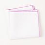 Novelty Mens Solid White Color 100% Cotton Pocket Square