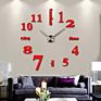 Novelty Modern Design Luxury Large Decorative Golden Wall Clock Diy 3D Mirror Home Decor