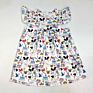 O-Neck Baby Girls Dress Flutter Sleeves Beautiful Boutique Kids Clothes