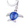 Ocean Tourist Attraction Souvenir Birthday Purse Charm Rhinestone Zinc Alloy Pendant Sea Turtle Key Chain for Gift