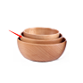 Organic Bowl 100% Natural round Salad Bowl Bamboo Wooden Bowls