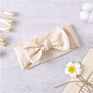 Organic Cotton Bow Knot Knitted Ribbed Baby Headband for Babies