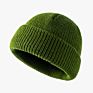 Outdoor Slouchy Running Knitted Ribbed Beanie Hat Acrylic Cuffed Knit Fisherman Beanie Hat