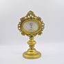 Oval Baroque Ornate Standing Photo Frame Holder Gold 5X3.5