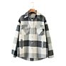 Oversized Design Plaid Color Shirt Coat Casual Women's Jackets with Pocket