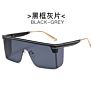 Oversized Square Sunglasses Women Men Luxury Flat Top Half Frame Large Pink Shades