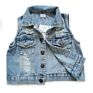 P108056 Spring Boutiques Baby Girls Sleeveless Girls Kids' Jeans Vest Jacket Children's Clothing