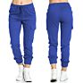 Pant plus Size Brown Pockets Unisex Slim Fit Women Track Jogger Cargo Sweat Pants