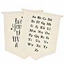 Personalized Alphabet Hanging Wall Canvas Banner Cotton Canvas Hanging Flag Banner Wall Sign Decor for Nursery Kids Room Decor