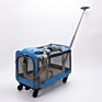 Pet Carrier with Detachable Wheels for Small and Medium Dogs Cats Platform Removable Stroller Heather Pink Gray Blue