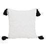 Pillowcases with Tassels Cute Moroccan Style Cushion Covers for Sofa Bed Beige Boho Style Wedding Party Home Decor Pillow Cover