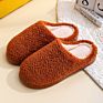Plush Cotton Slippers Women's Spring/Autumn/ Household Indoor Platform Non-Slip Warm Confinement Shoes Couple Men's Cotton