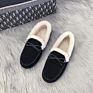 Plush Warm Women's Ladies Soft Sole Flat Soled Cotton Shoes