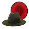 Polyester Cotton Vegan Material Two Tone 60 Colour Fedorahat Fedora Hat for Women Men Party Show Music Festival Dress