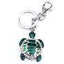 Popular Ocean Tourist Souvenir Birthday Purse Charm Rhinestone Zinc Alloy Pendant Sea Turtle Key Chain Keychain for Gift