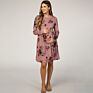 Pregnancy Clothes Womens Cotton Maternity Wear Floral Print Full Sleeve round Neck Casual Maternity Dress