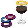 Premium Wine Glass Covers Set of 5 with 2 Bottle Stoppers-Outdoor Ventilated Wine Glass Covers for Bugs-Silicone & Stainless