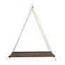 Premium Wood Swing Hanging Rope Wall Mounted Floating Shelves Plant Flower Pot Indoor Outdoor Decoration Simple Design