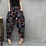 Printing Ladies Harem Pants Cotton European and American Casual Harem Pants