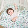 Printing Soft Baby Fitted 100% Cotton Crib Sheet Set