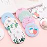 Promotional Pattern Printed Small Cute round Plastic Pocket Cosmetic Mirror/ Pocket Cosmetic Mirror for Kids Gift