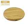 Psda Bamboo Fast Charging 10W Qi Wireless Charger Pad Walnut Docking Station Holder Stand Mciro Port for Iphone for Samsung S20