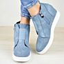 Pu Inner Height Zipper Wedges Sneaker