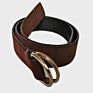 Pu Leather Belt Ladies Casual All-Match Belt Alloy Double Loop Ladies Jeans Suede Belt